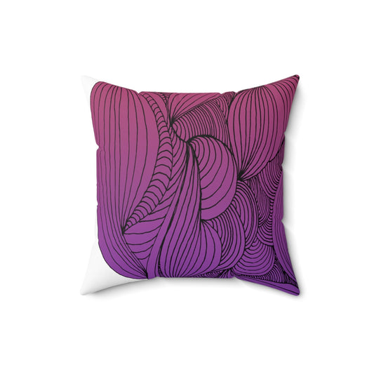 Whispers of Comfort-Spun Polyester Square Pillow