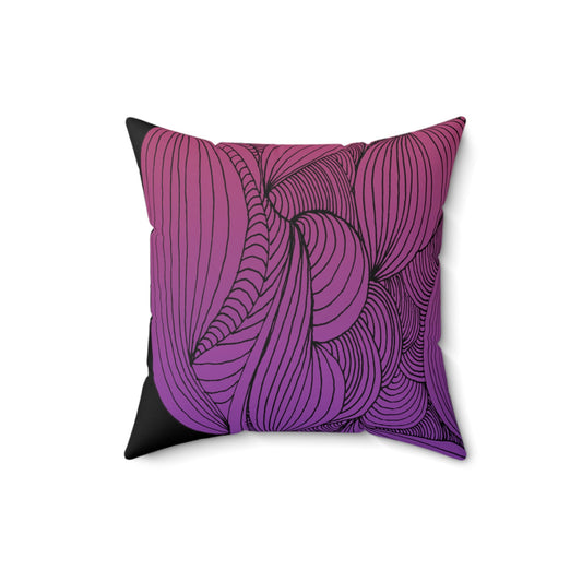 Whispers of Comfort-Spun Polyester Square Pillow