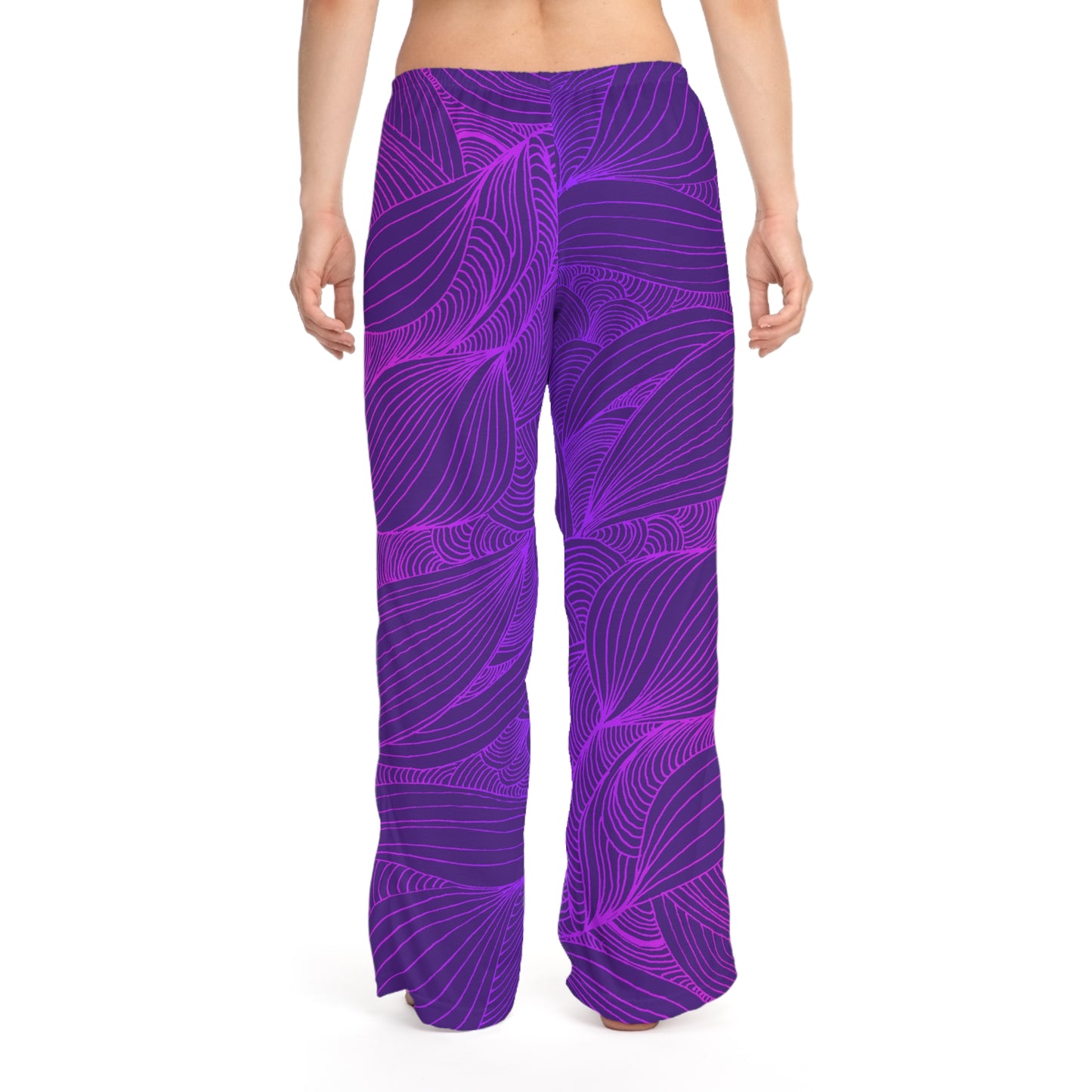 Stylish Women's Pajama Pants with Colorful Leaf Design