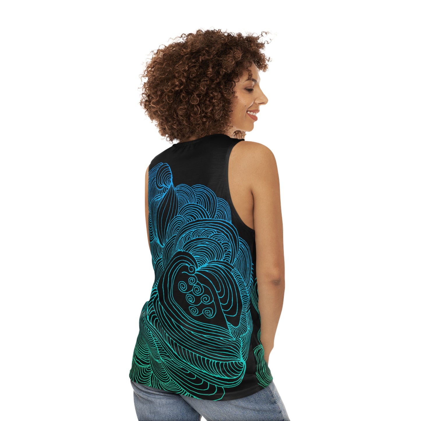 Chill Vibes Unisex Tank Top with Swirling Design