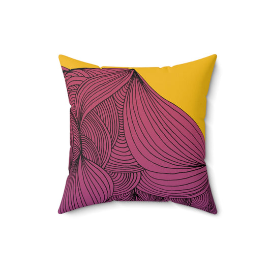 Whispers of Comfort-Spun Polyester Square Pillow