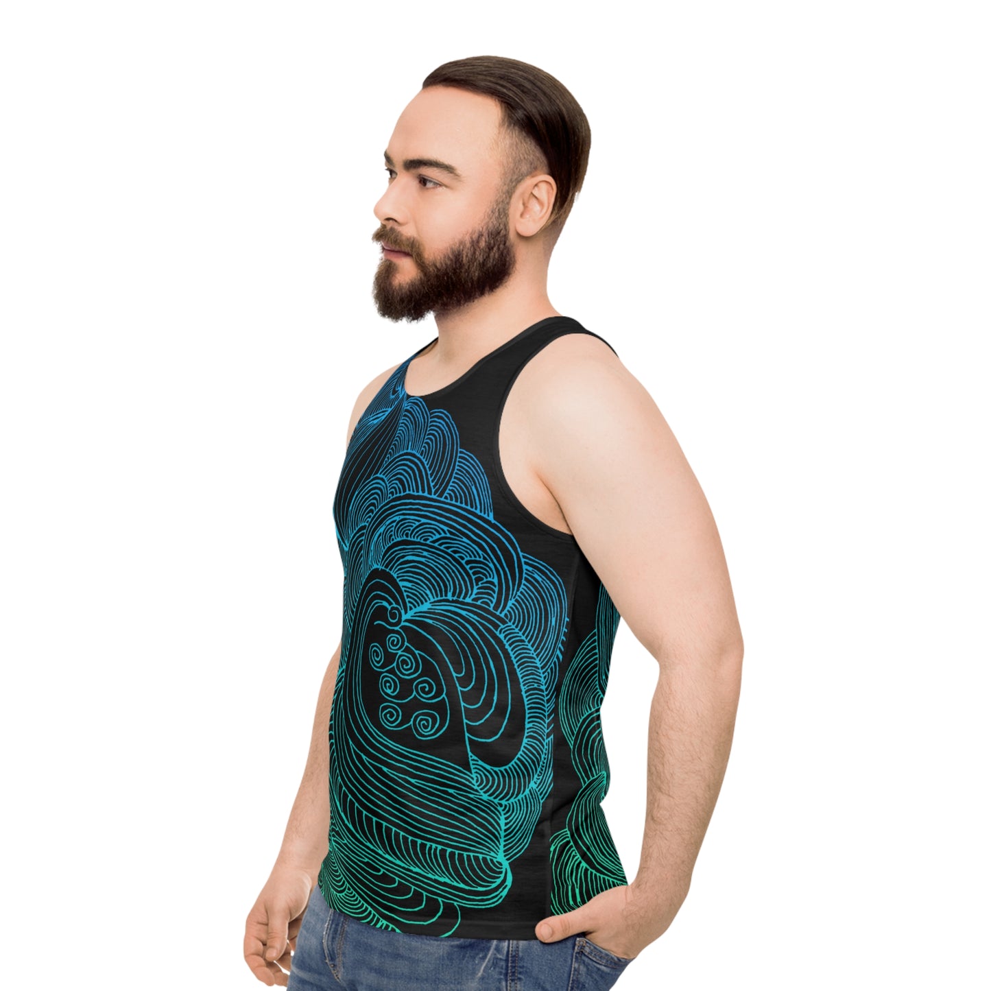 Chill Vibes Unisex Tank Top with Swirling Design