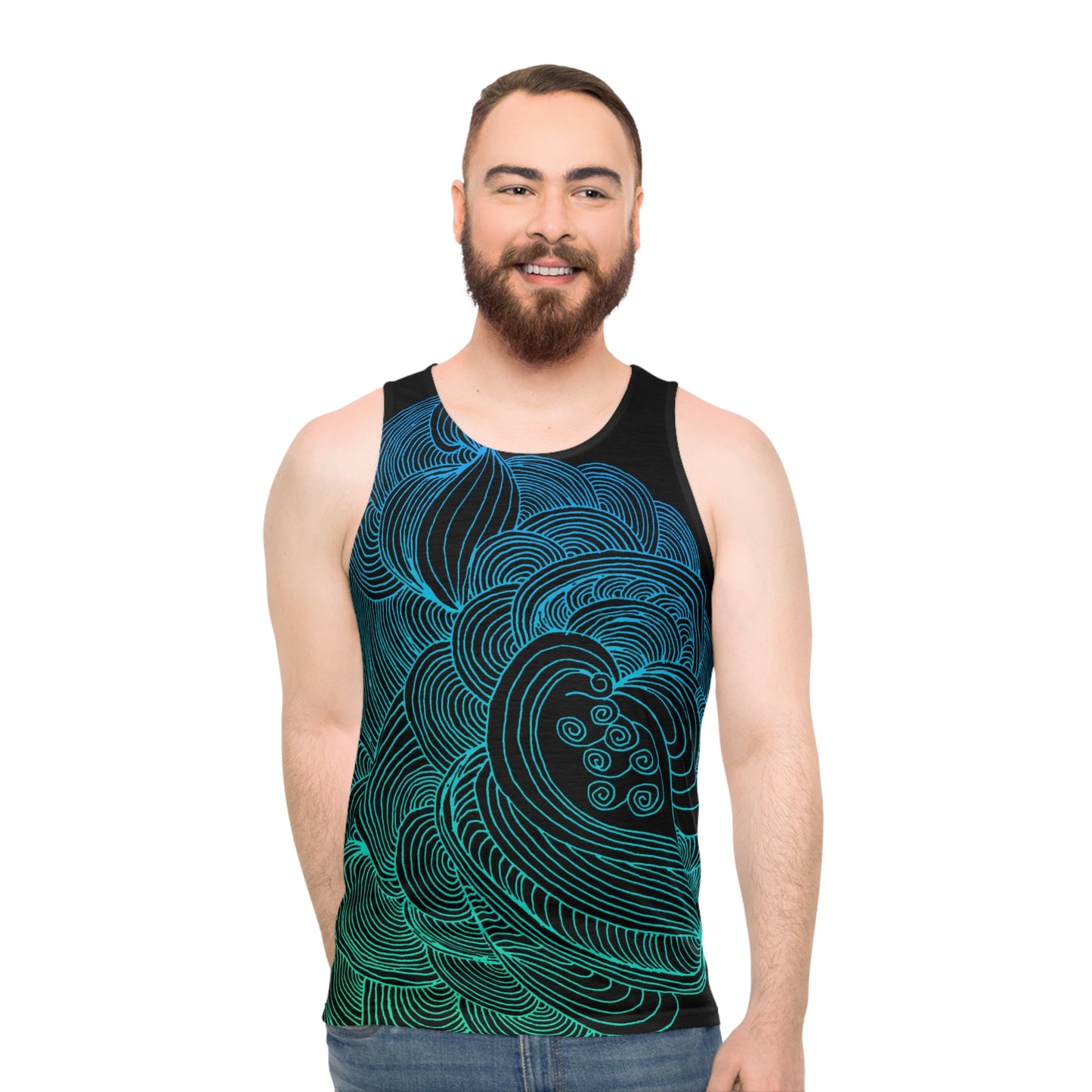 Chill Vibes Unisex Tank Top with Swirling Design