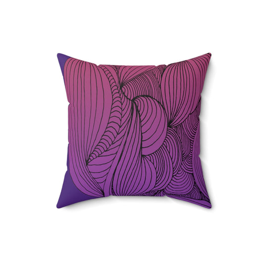 Whispers of Comfort-Spun Polyester Square Pillow