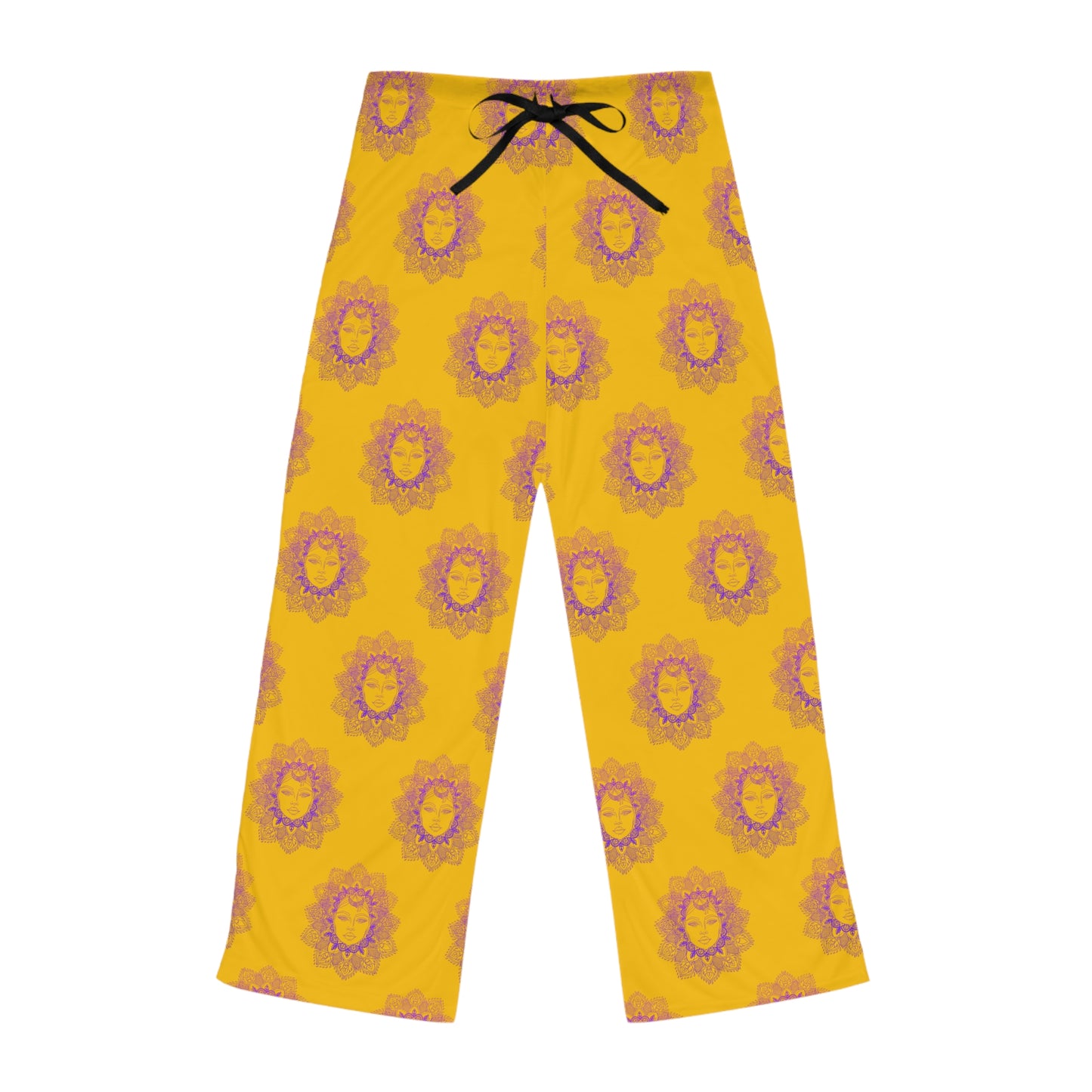 Stylish Women's Pajama Pants with Colorful Leaf Design