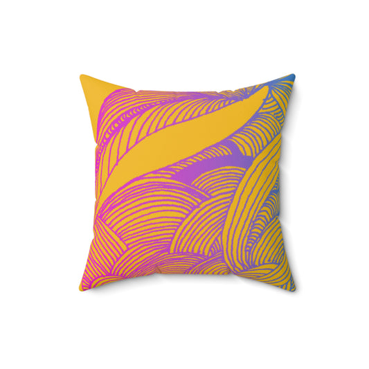 Whispers of Comfort-Spun Polyester Square Pillow