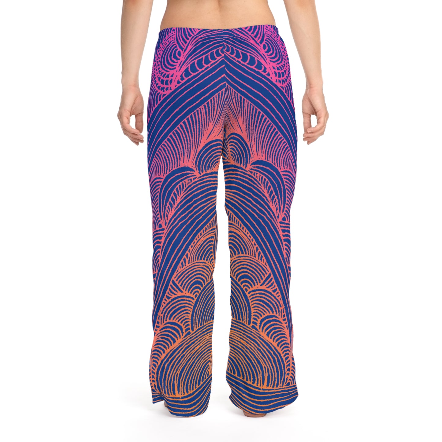 Stylish Women's Pajama Pants with Colorful Leaf Design