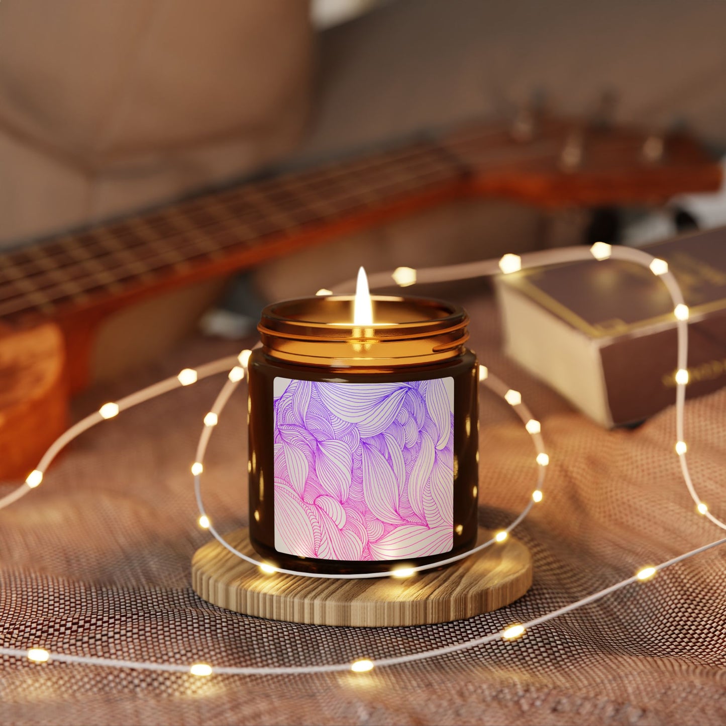 Illuminating Aromatic Floral Soy Candle in Amber Jar - Multi-Size Relaxation Spa Gift