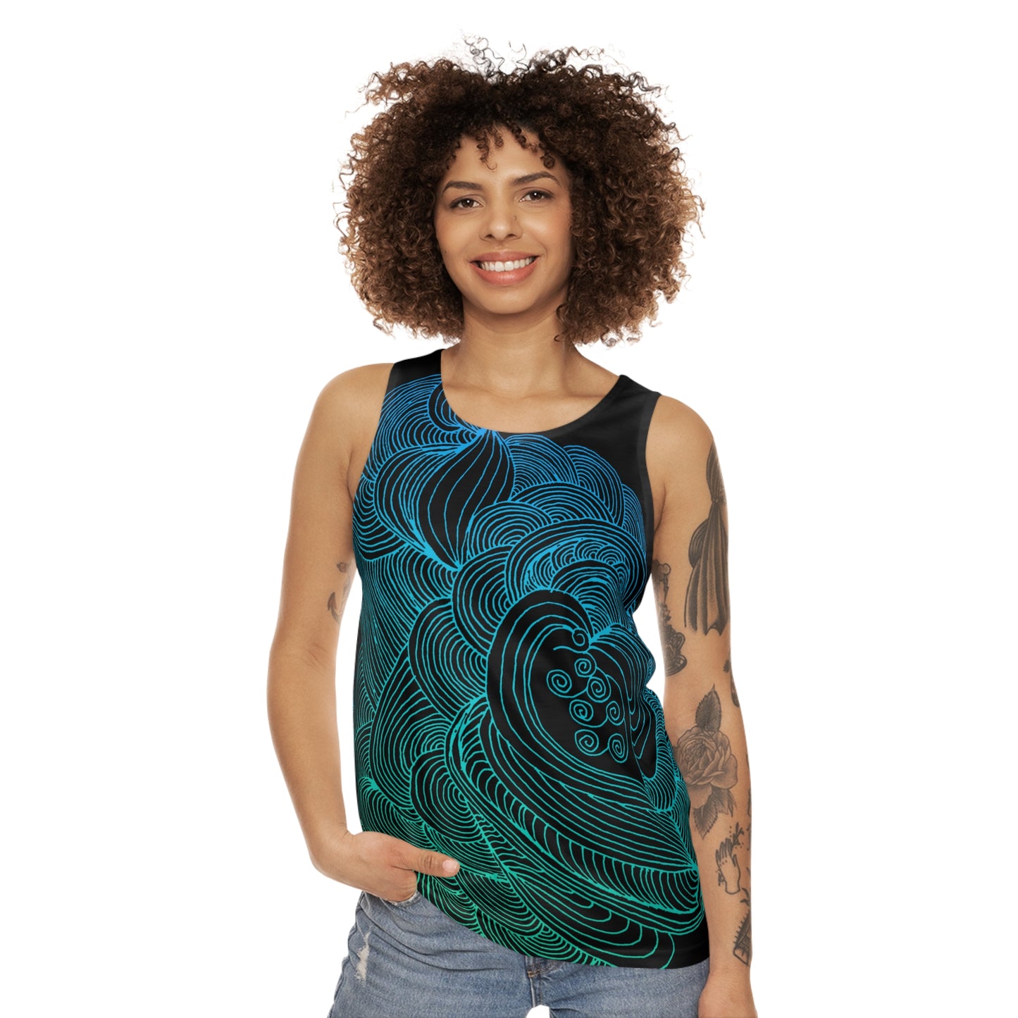 Chill Vibes Unisex Tank Top with Swirling Design