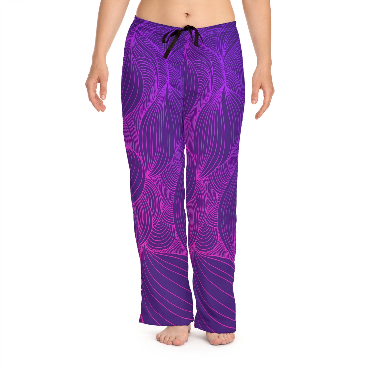 Stylish Women's Pajama Pants with Colorful Leaf Design