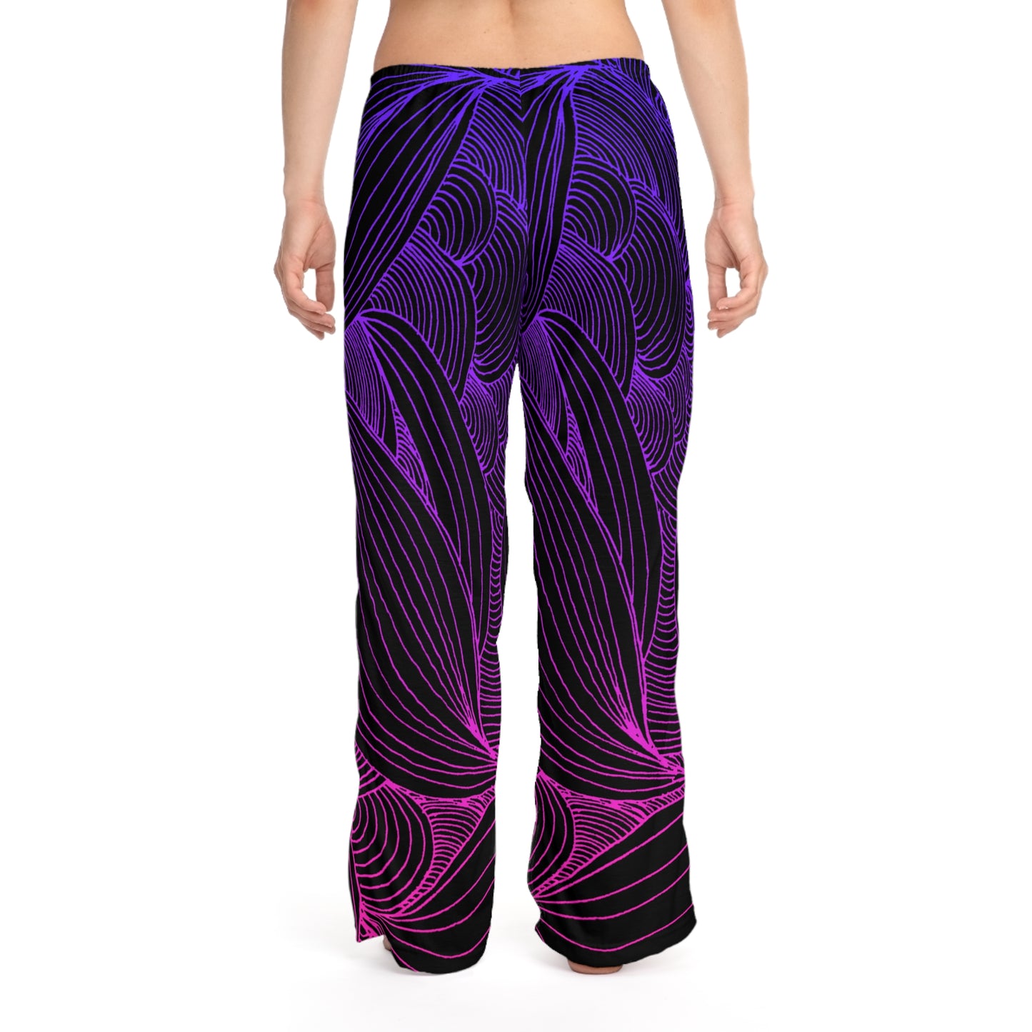 Stylish Women's Pajama Pants with Colorful Leaf Design