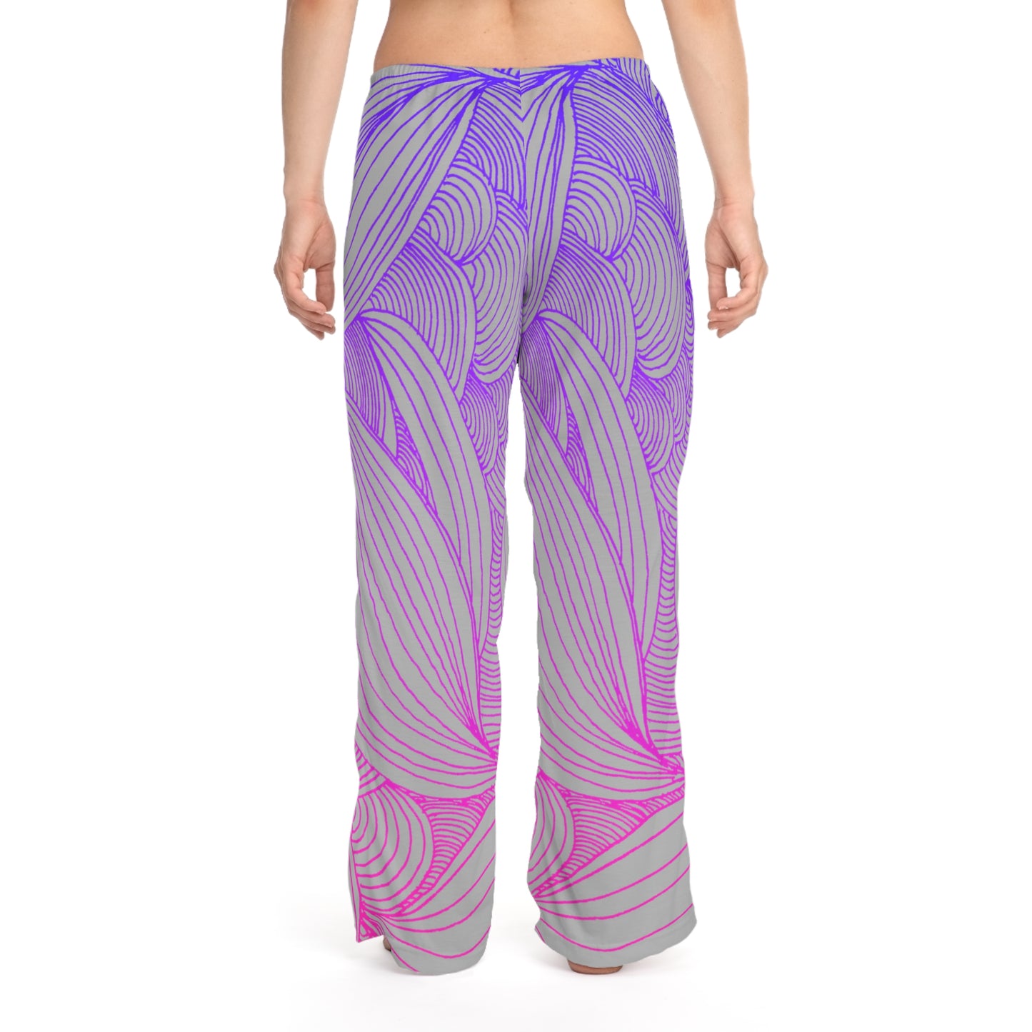 Stylish Women's Pajama Pants with Colorful Leaf Design