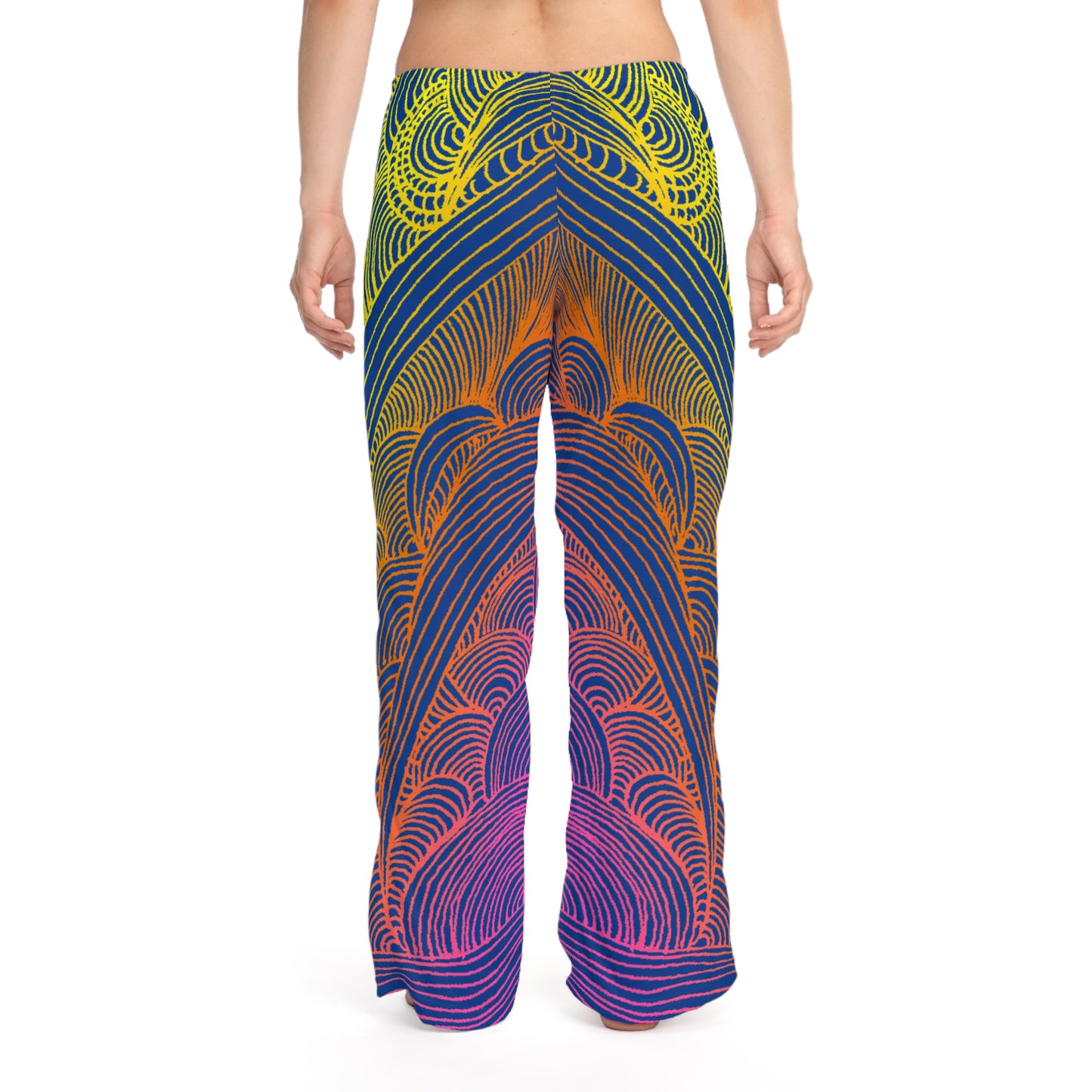 Stylish Women's Pajama Pants with Colorful Leaf Design