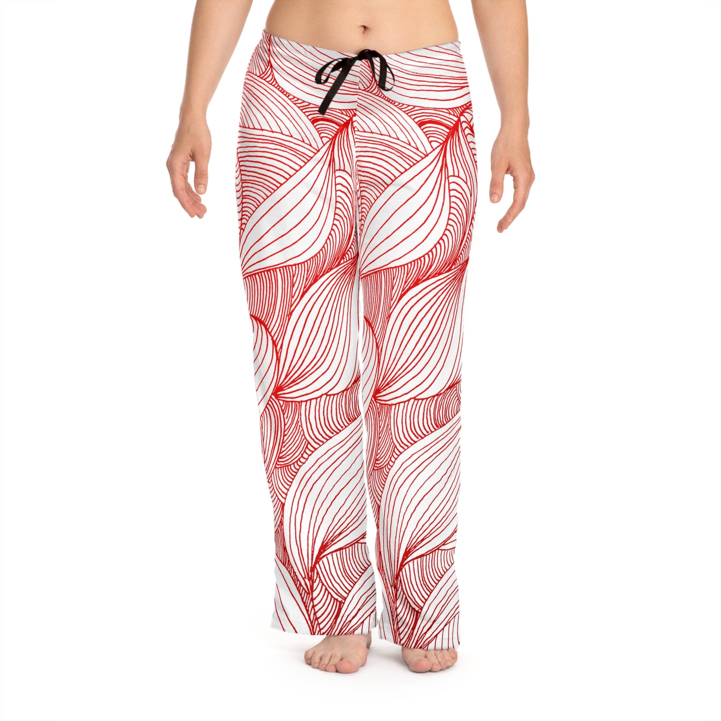 Stylish Women's Pajama Pants with Colorful Leaf Design