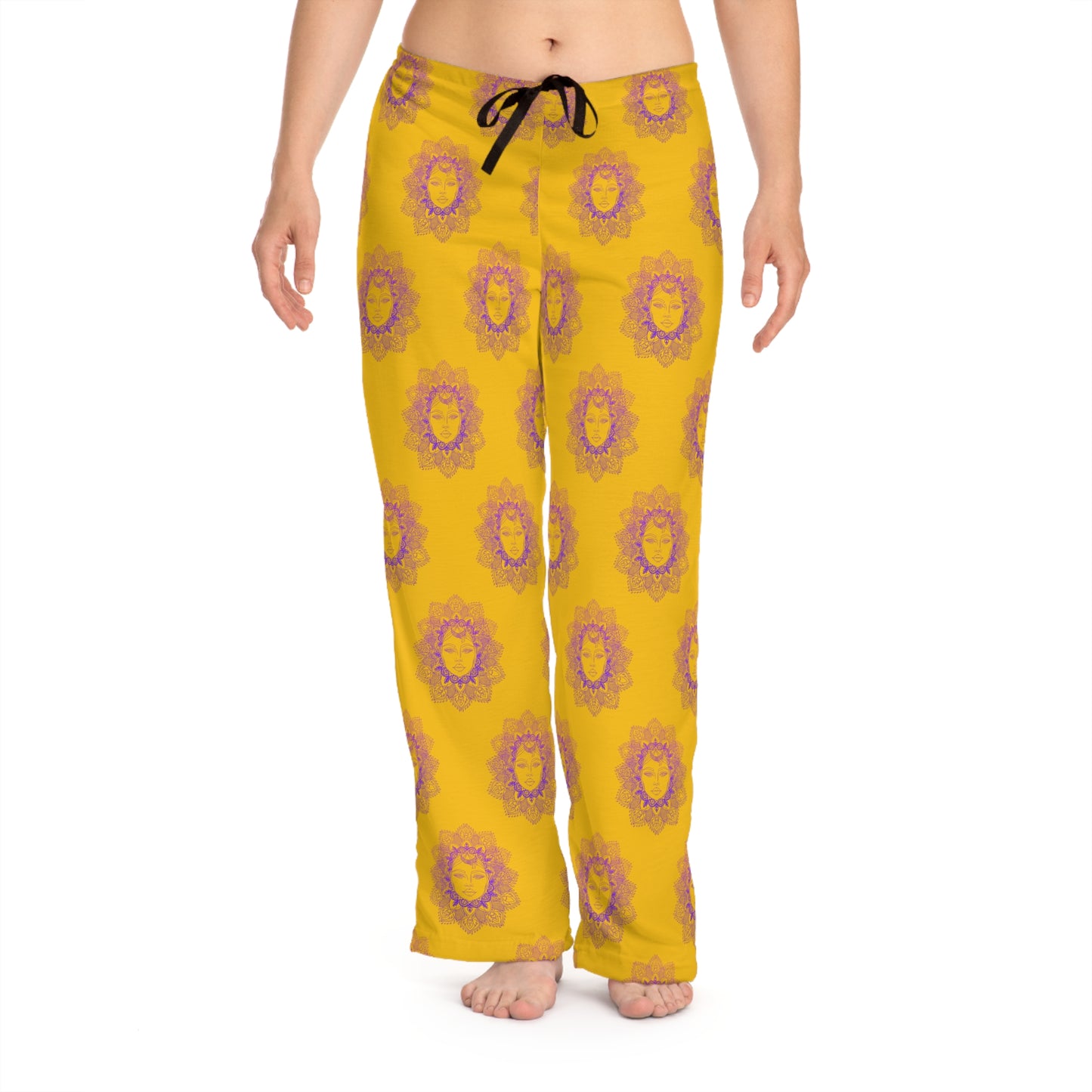 Stylish Women's Pajama Pants with Colorful Leaf Design
