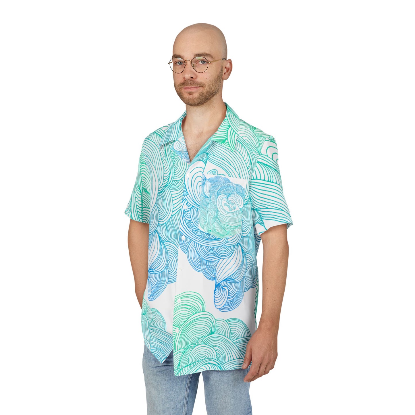 Unisex Hawaiian Button-Down Shirt - Tropical Summer Vibes