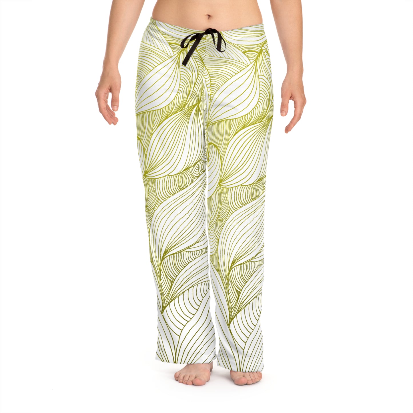 Stylish Women's Pajama Pants with Colorful Leaf Design