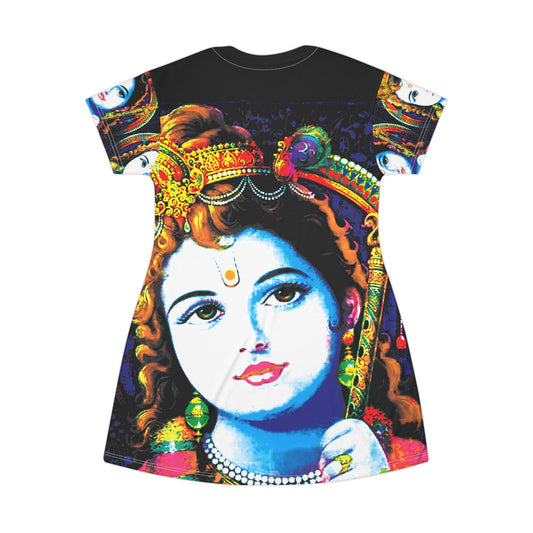 Krishna Blue T-Shirt Dress