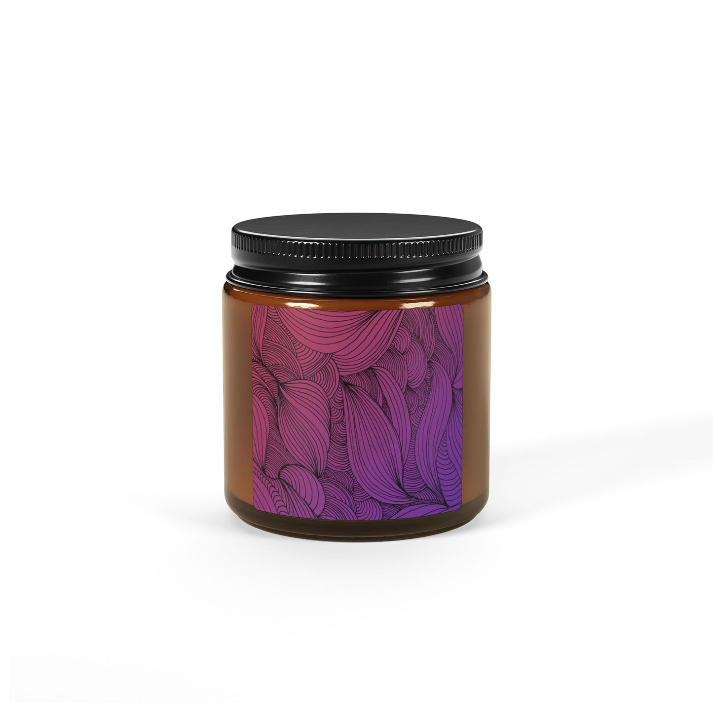 Illuminating Aromatic Floral Soy Candle in Amber Jar - Multi-Size Relaxation Spa Gift