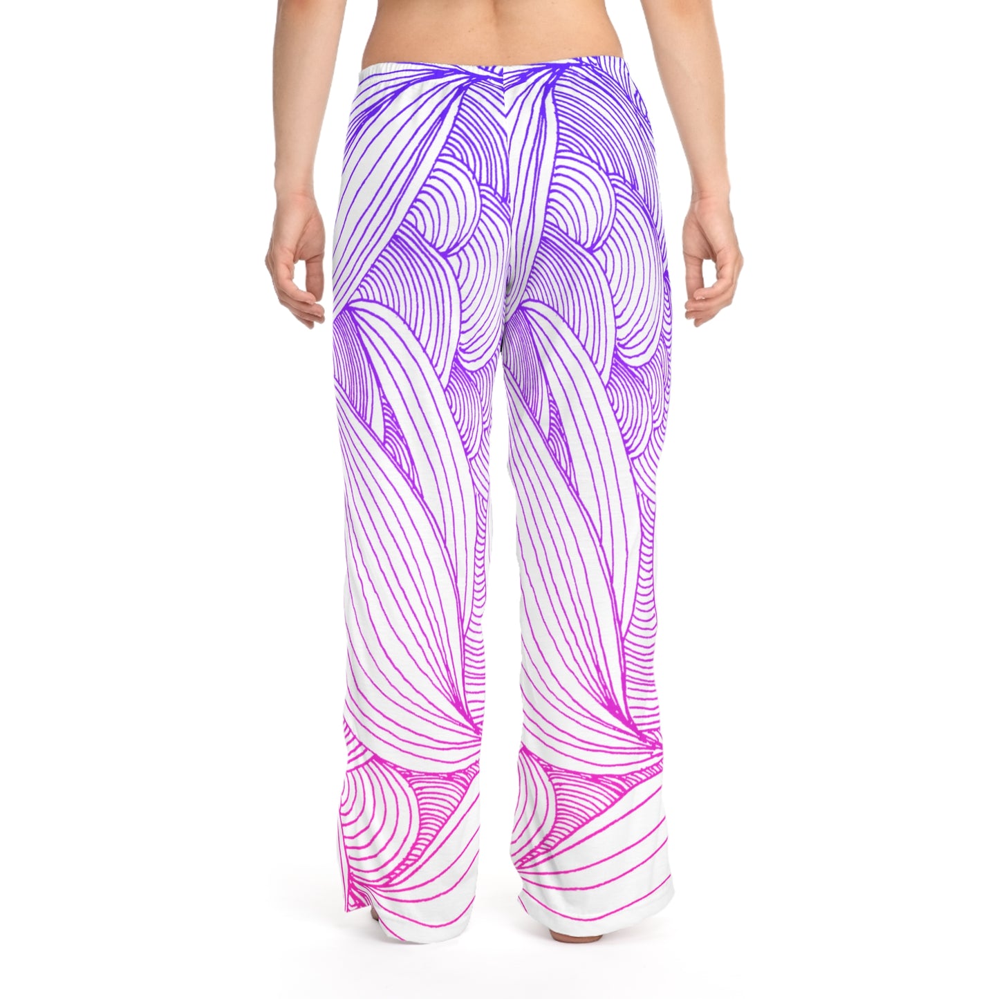 Stylish Women's Pajama Pants with Colorful Leaf Design