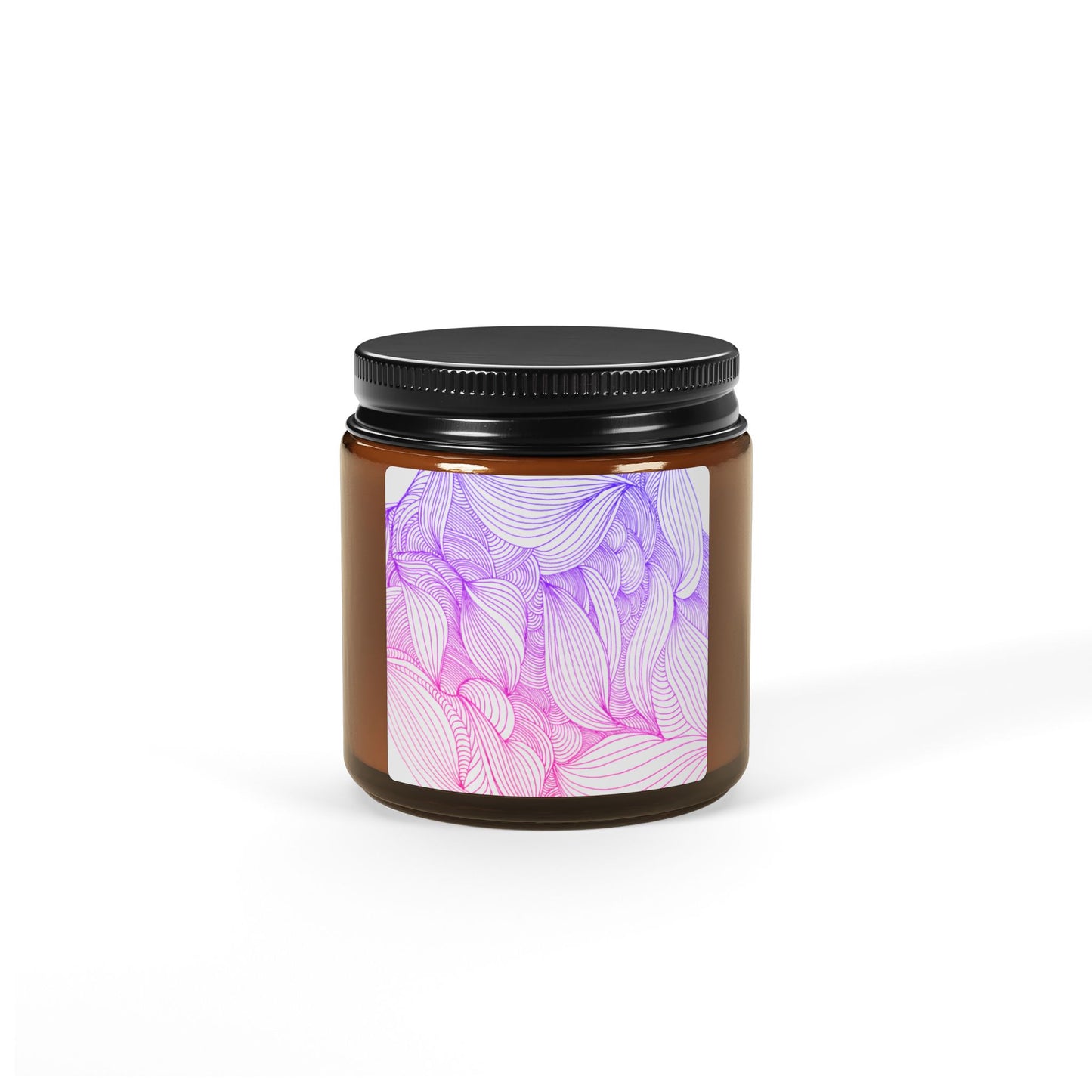 Illuminating Aromatic Floral Soy Candle in Amber Jar - Multi-Size Relaxation Spa Gift