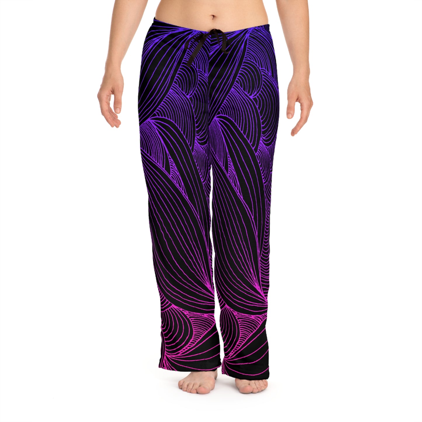 Stylish Women's Pajama Pants with Colorful Leaf Design