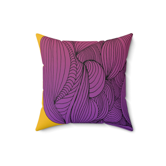 Whispers of Comfort-Spun Polyester Square Pillow