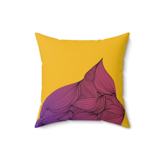 Whispers of Comfort-Spun Polyester Square Pillow