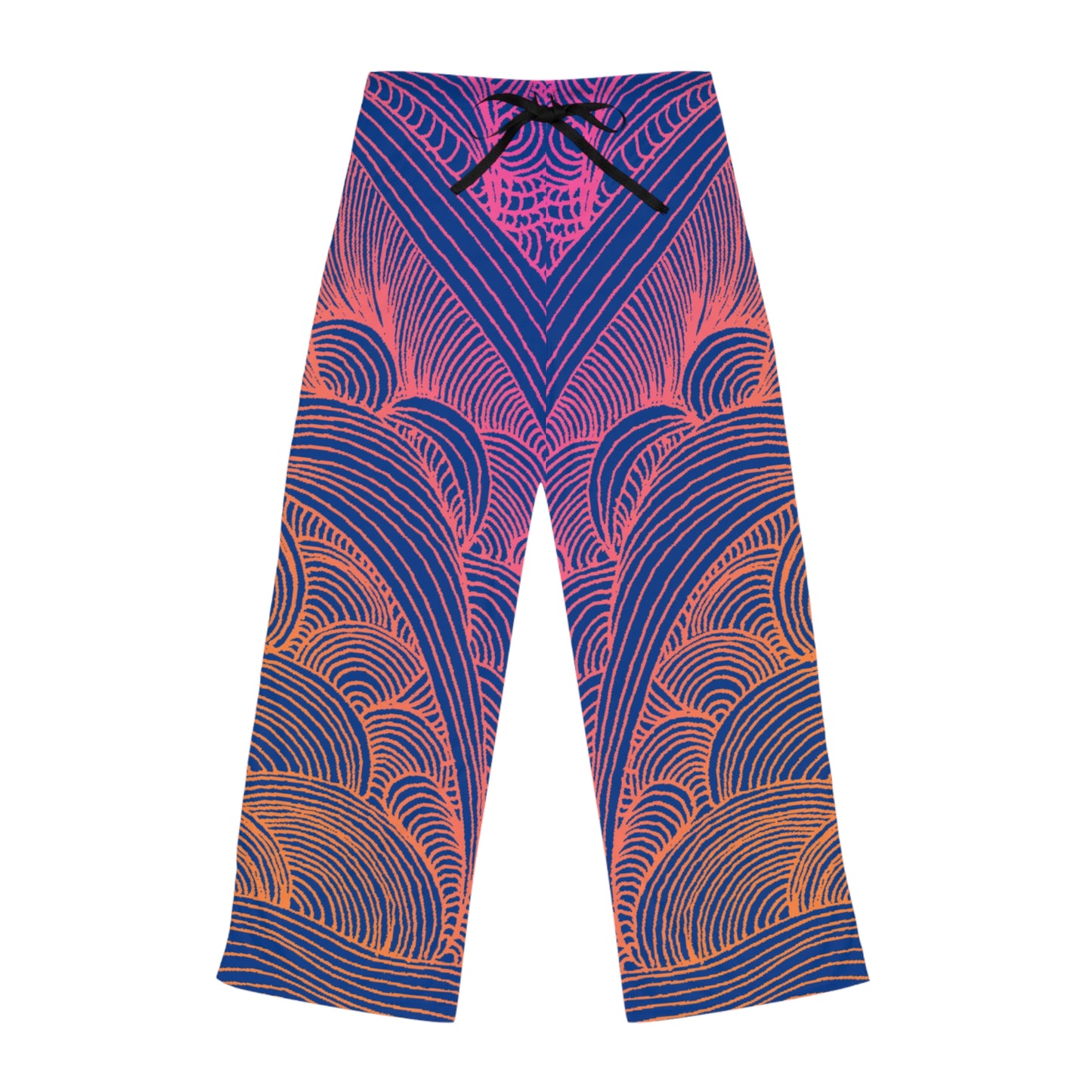 Stylish Women's Pajama Pants with Colorful Leaf Design