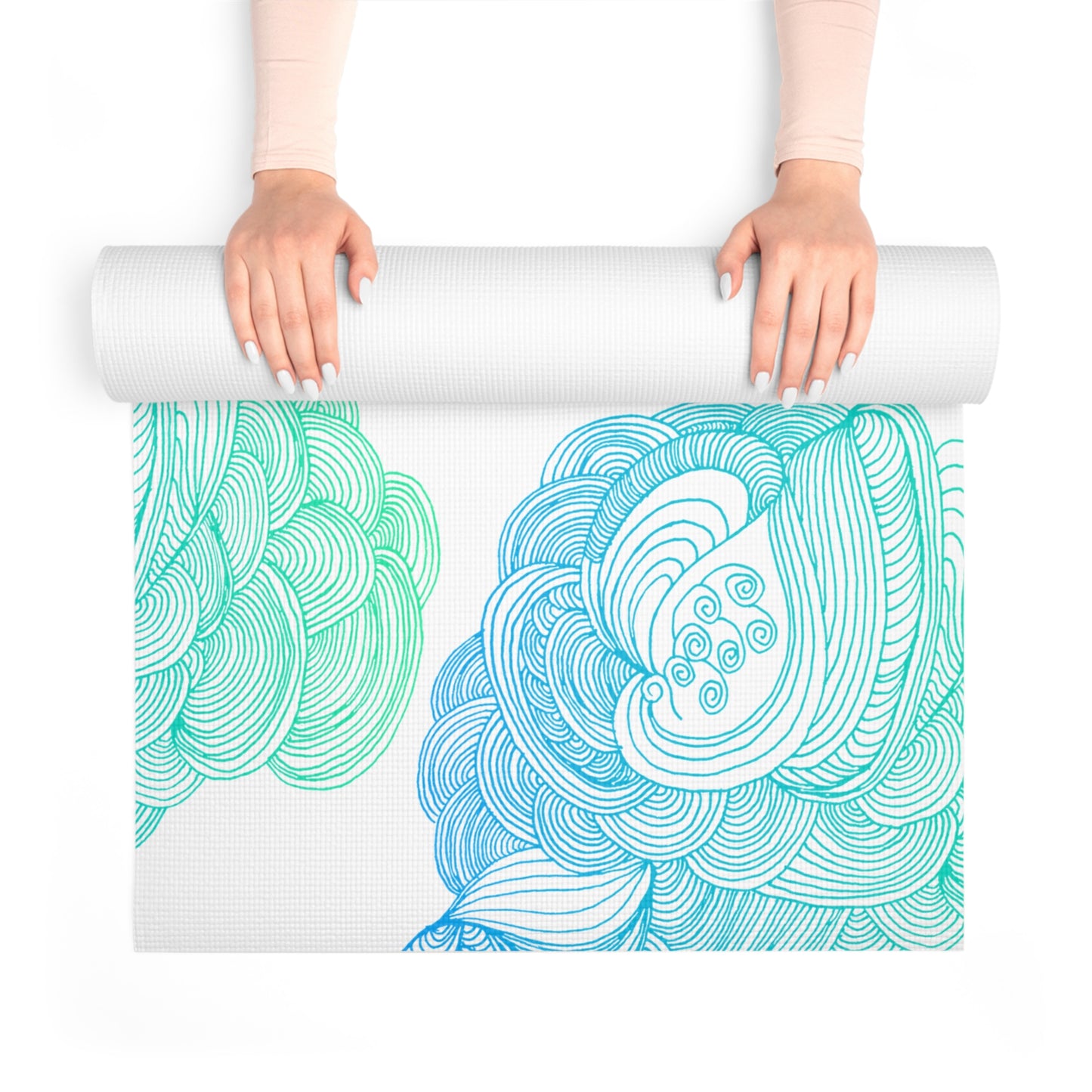 Tranquil Waves Foam Yoga Mat - Comfortable Non-Slip Exercise Mat for All Levels