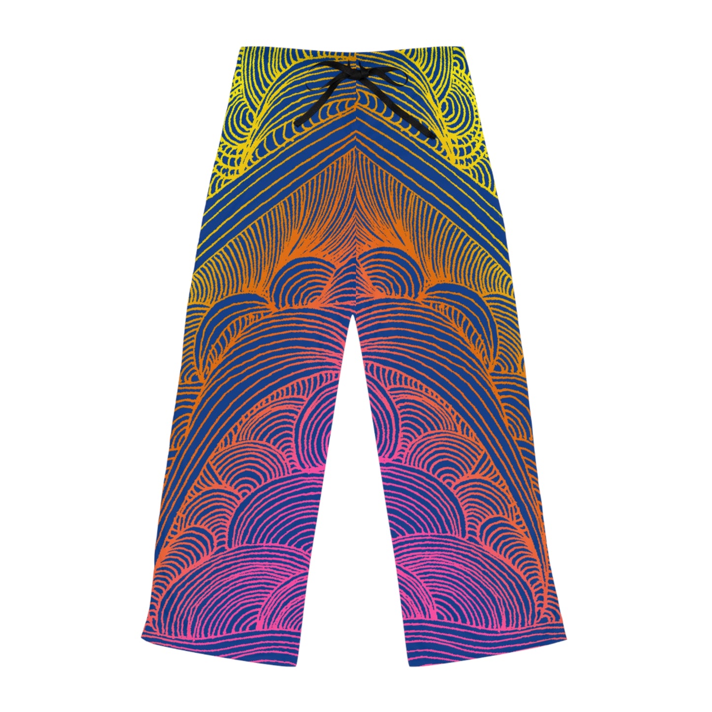 Stylish Women's Pajama Pants with Colorful Leaf Design
