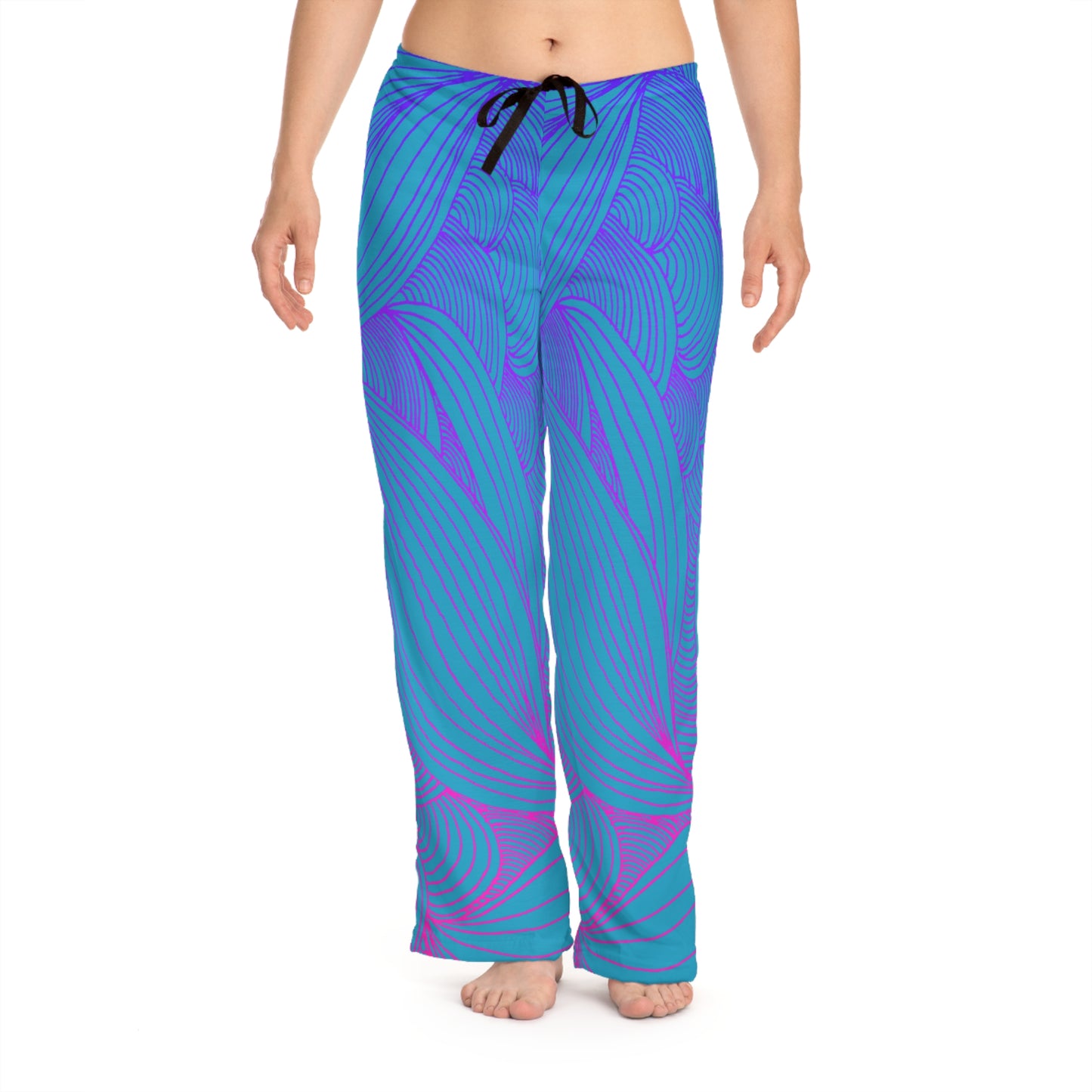 Stylish Women's Pajama Pants with Colorful Leaf Design