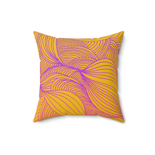 Whispers of Comfort-Spun Polyester Square Pillow