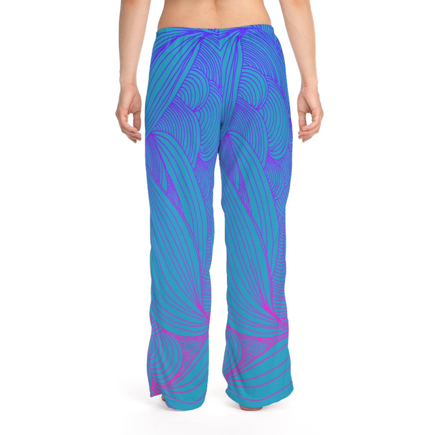 Stylish Women's Pajama Pants with Colorful Leaf Design