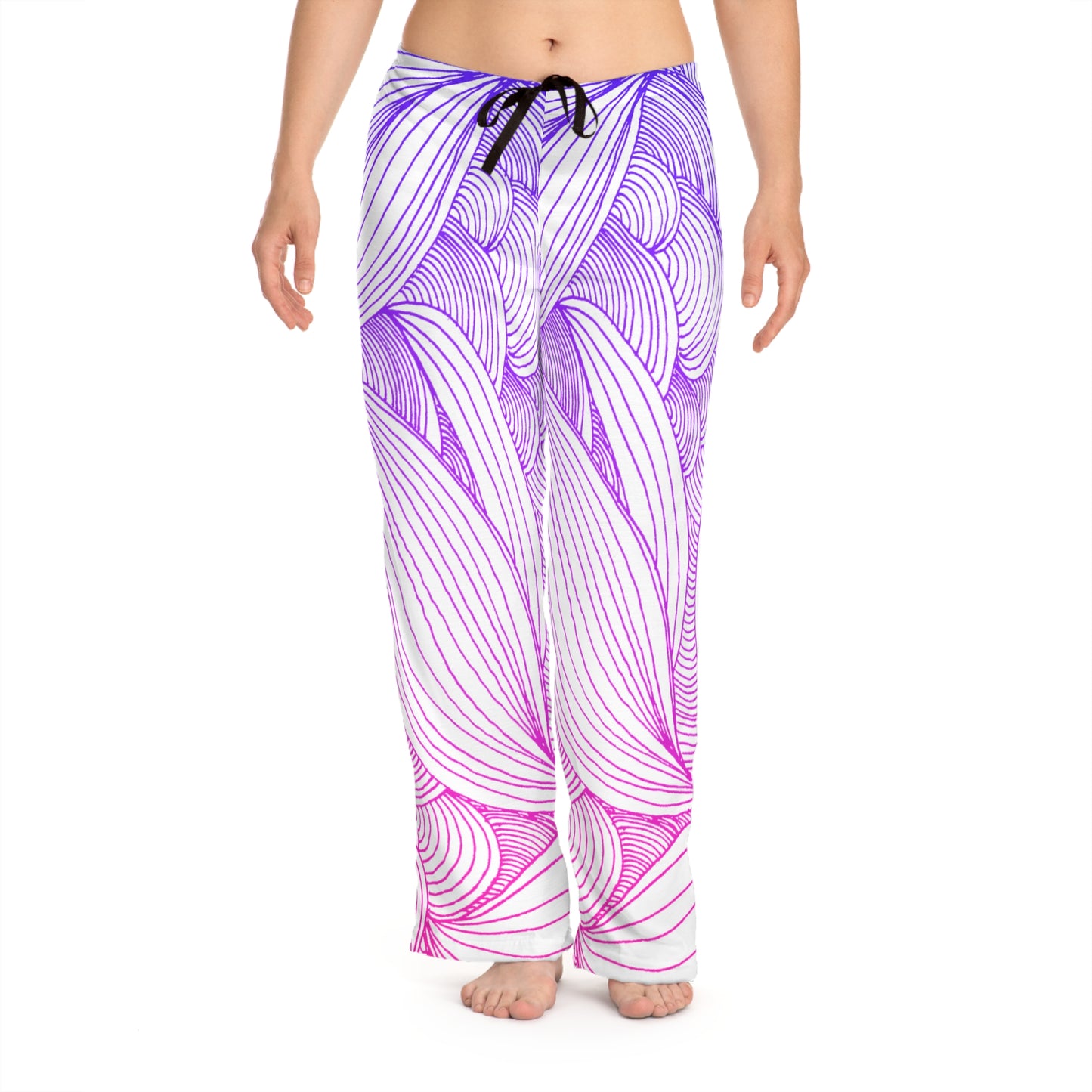 Stylish Women's Pajama Pants with Colorful Leaf Design