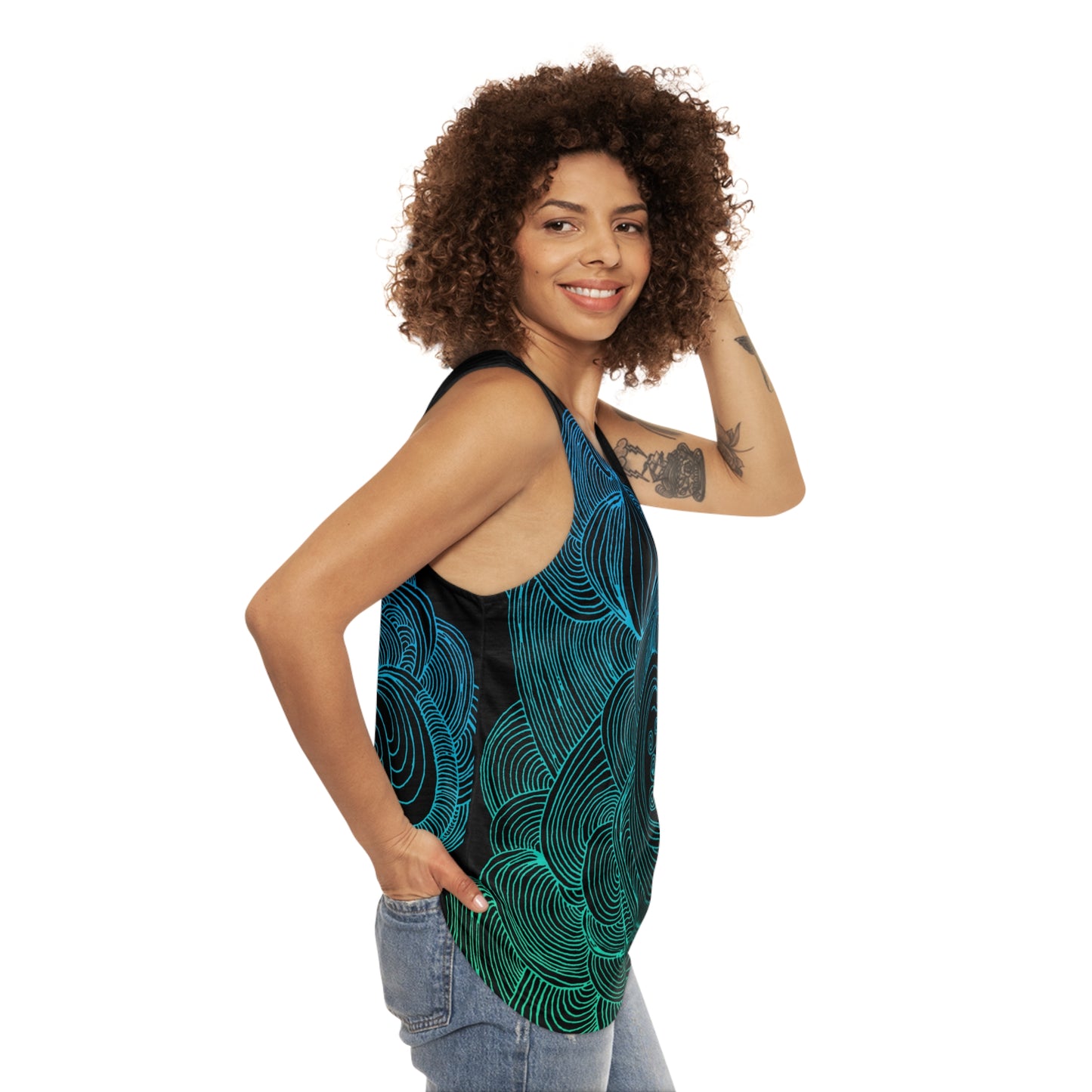 Chill Vibes Unisex Tank Top with Swirling Design