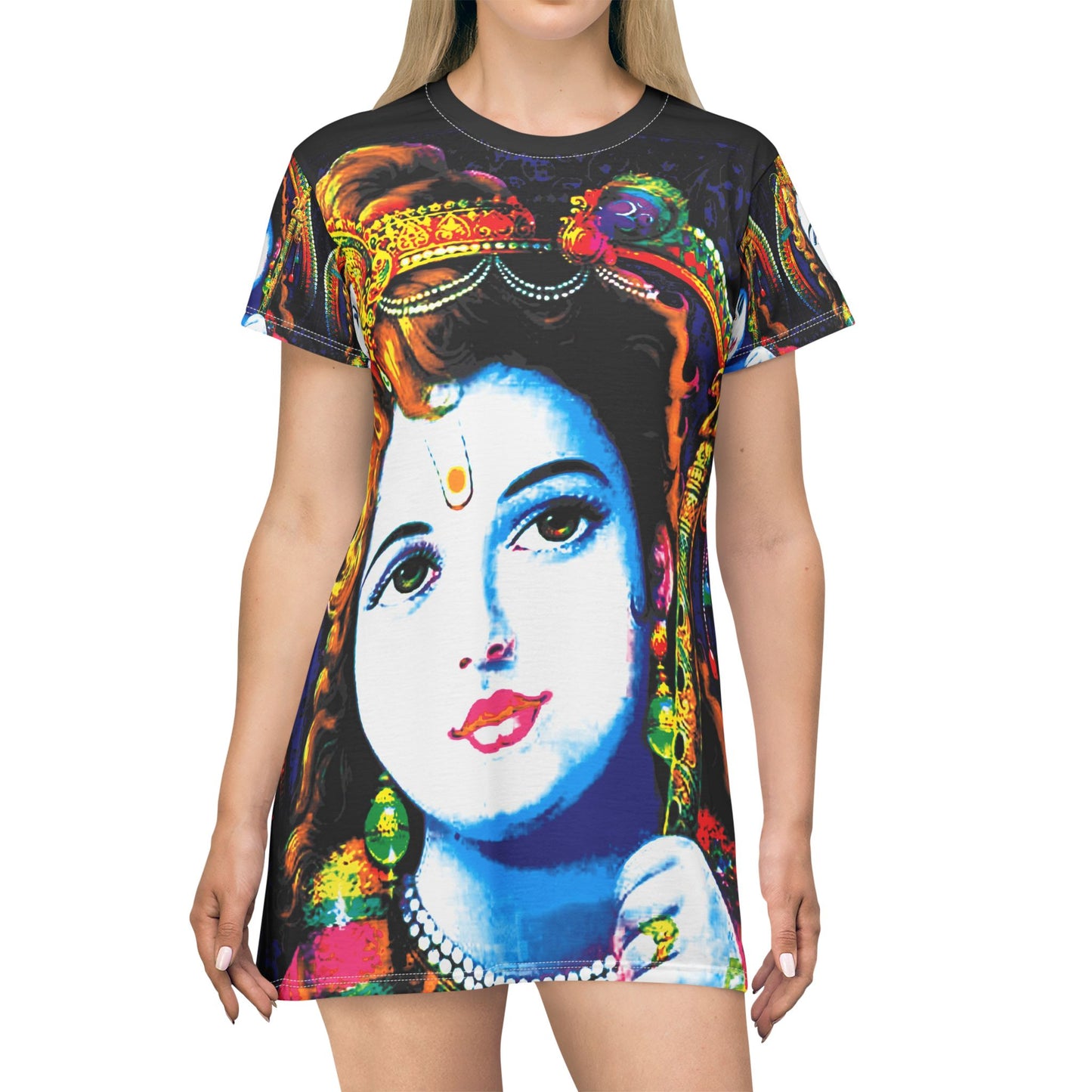 Krishna Blue T-Shirt Dress