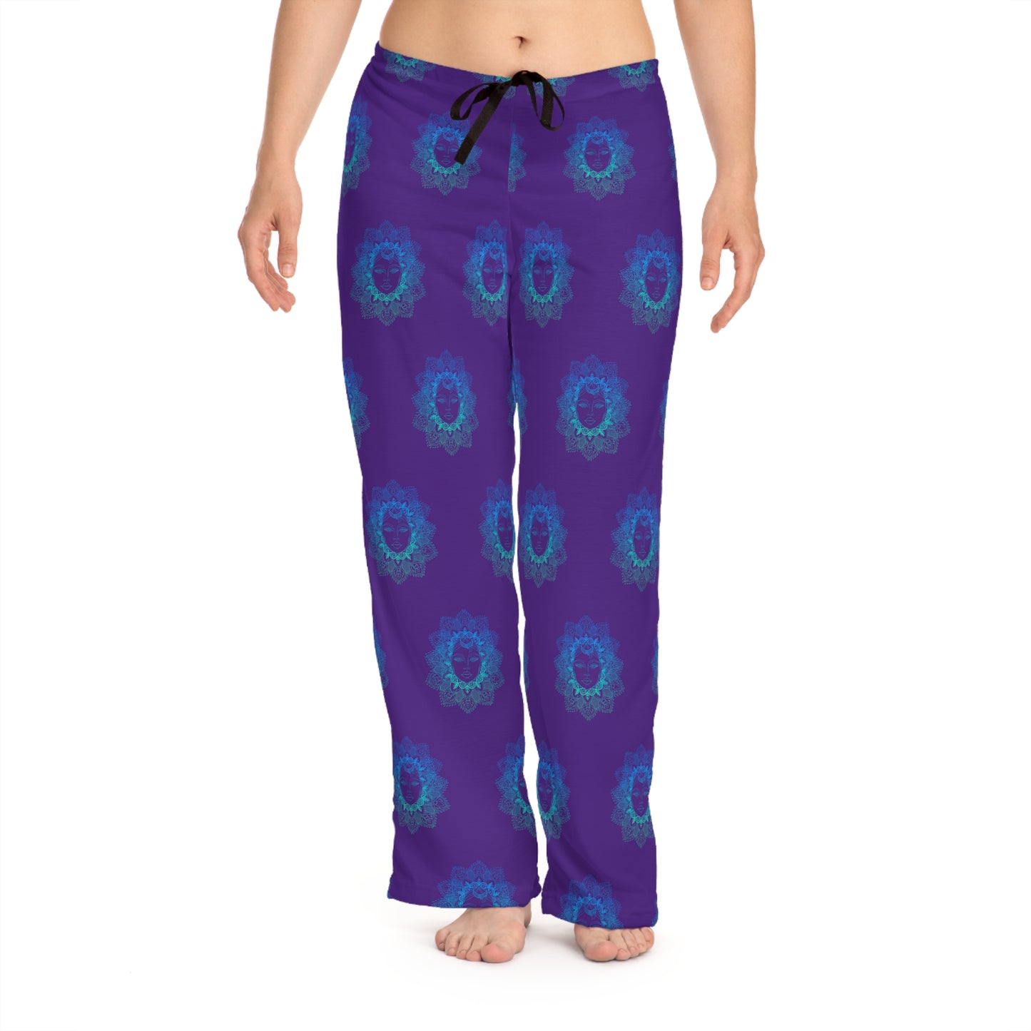 Stylish Women's Pajama Pants with Colorful Leaf Design