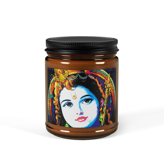 Illuminating Aromatic Floral Soy Candle in Amber Jar - Multi-Size Relaxation Spa Gift