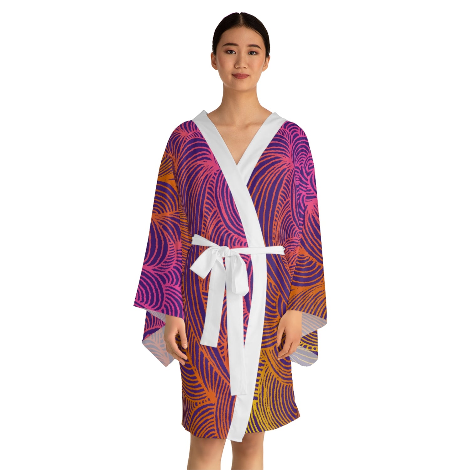 Karuna Creates Blue Lotus kimono robe