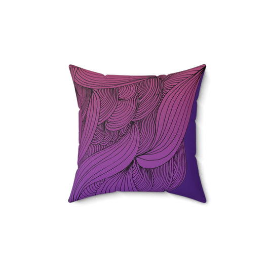 Whispers of Comfort-Spun Polyester Square Pillow