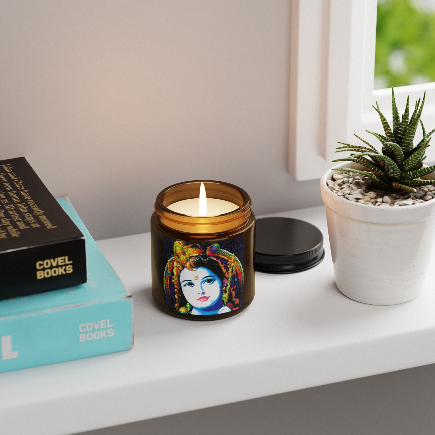 Illuminating Aromatic Floral Soy Candle in Amber Jar - Multi-Size Relaxation Spa Gift