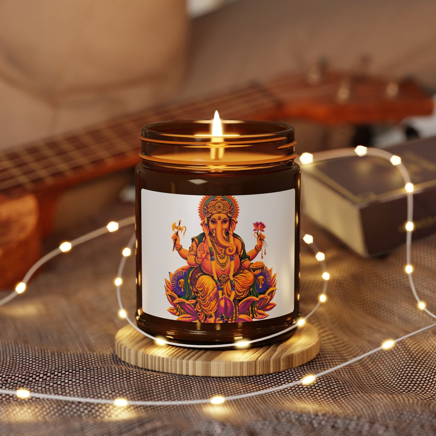 Illuminating Aromatic Floral Soy Candle in Amber Jar - Multi-Size Relaxation Spa Gift