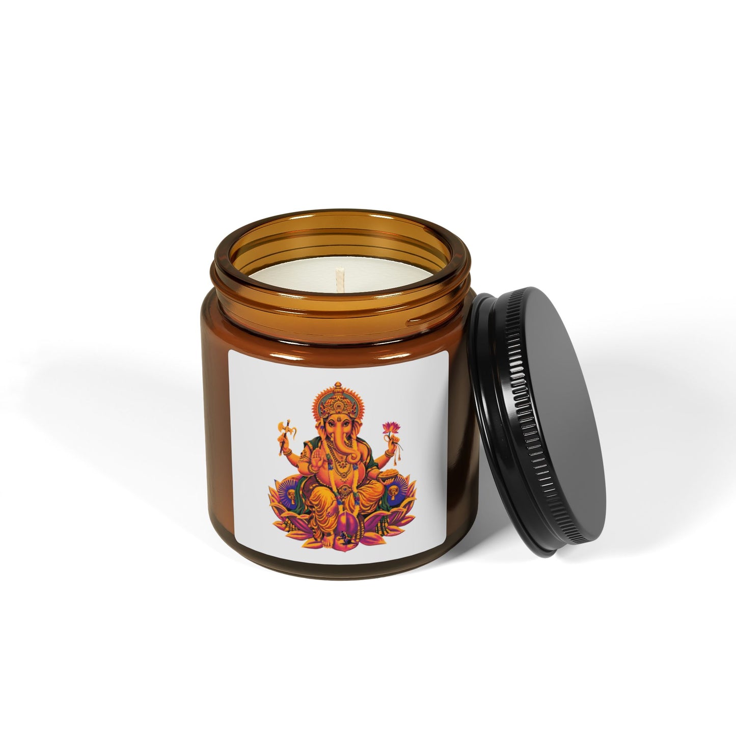 Illuminating Aromatic Floral Soy Candle in Amber Jar - Multi-Size Relaxation Spa Gift