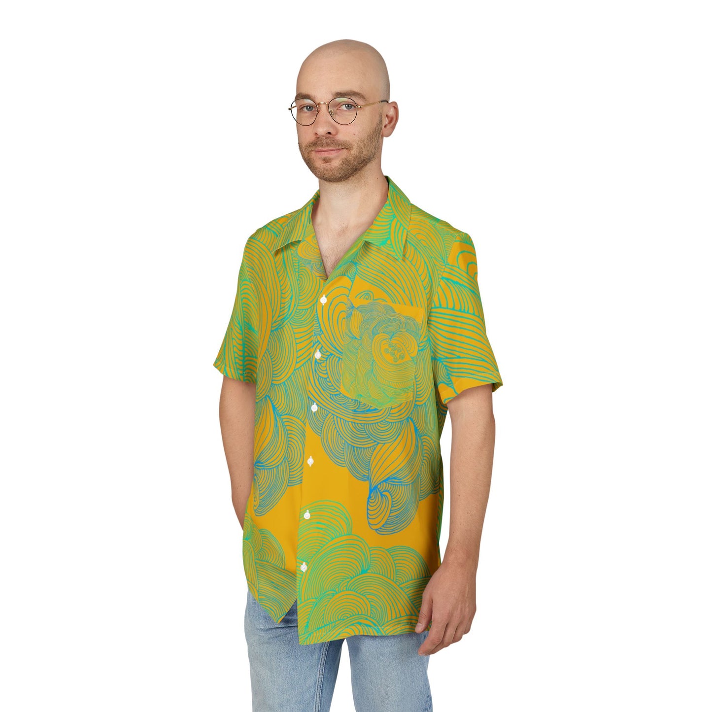 Unisex Hawaiian Button-Down Shirt - Tropical Summer Vibes