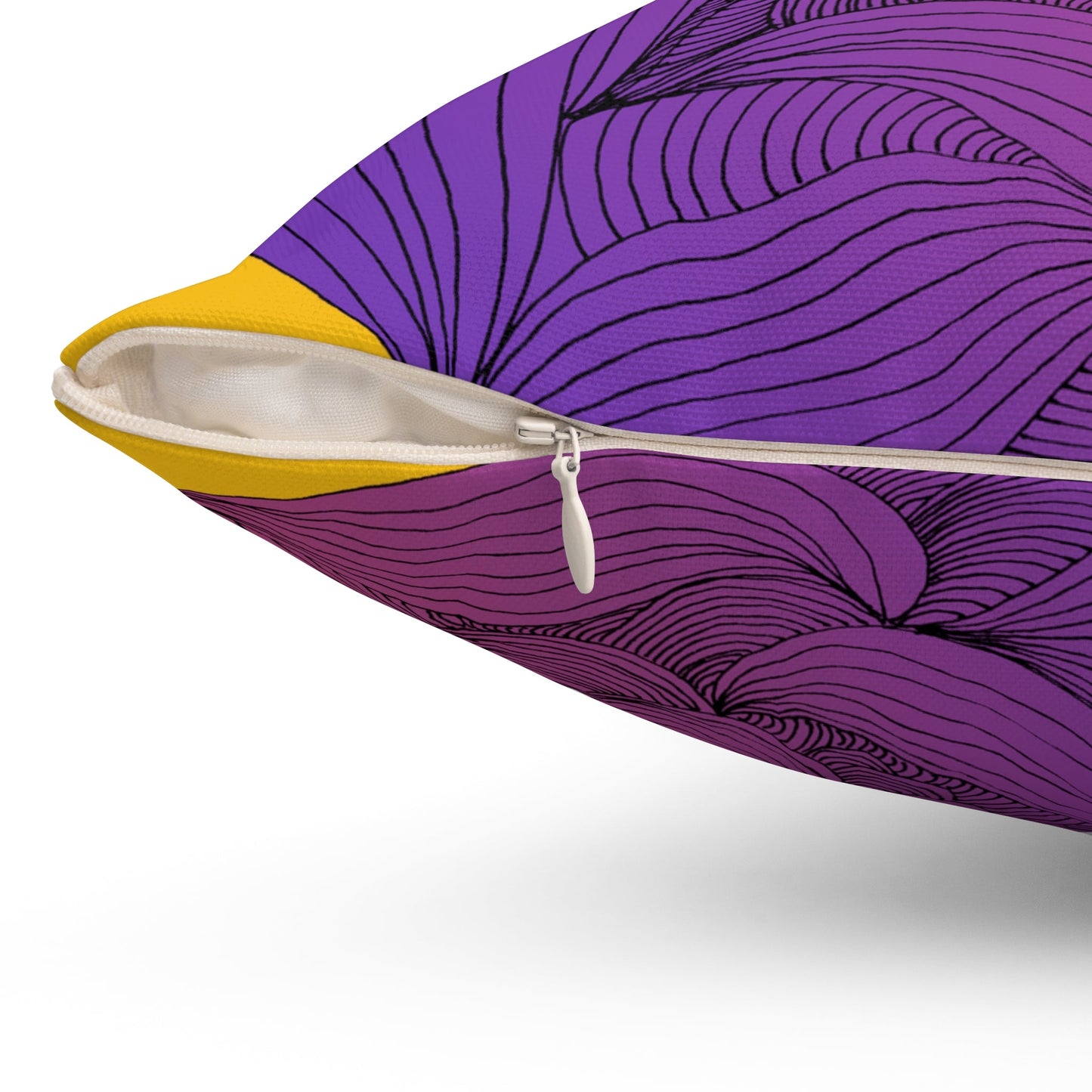 Whispers of Comfort-Spun Polyester Square Pillow