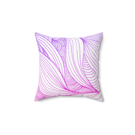 Whispers of Comfort-Spun Polyester Square Pillow