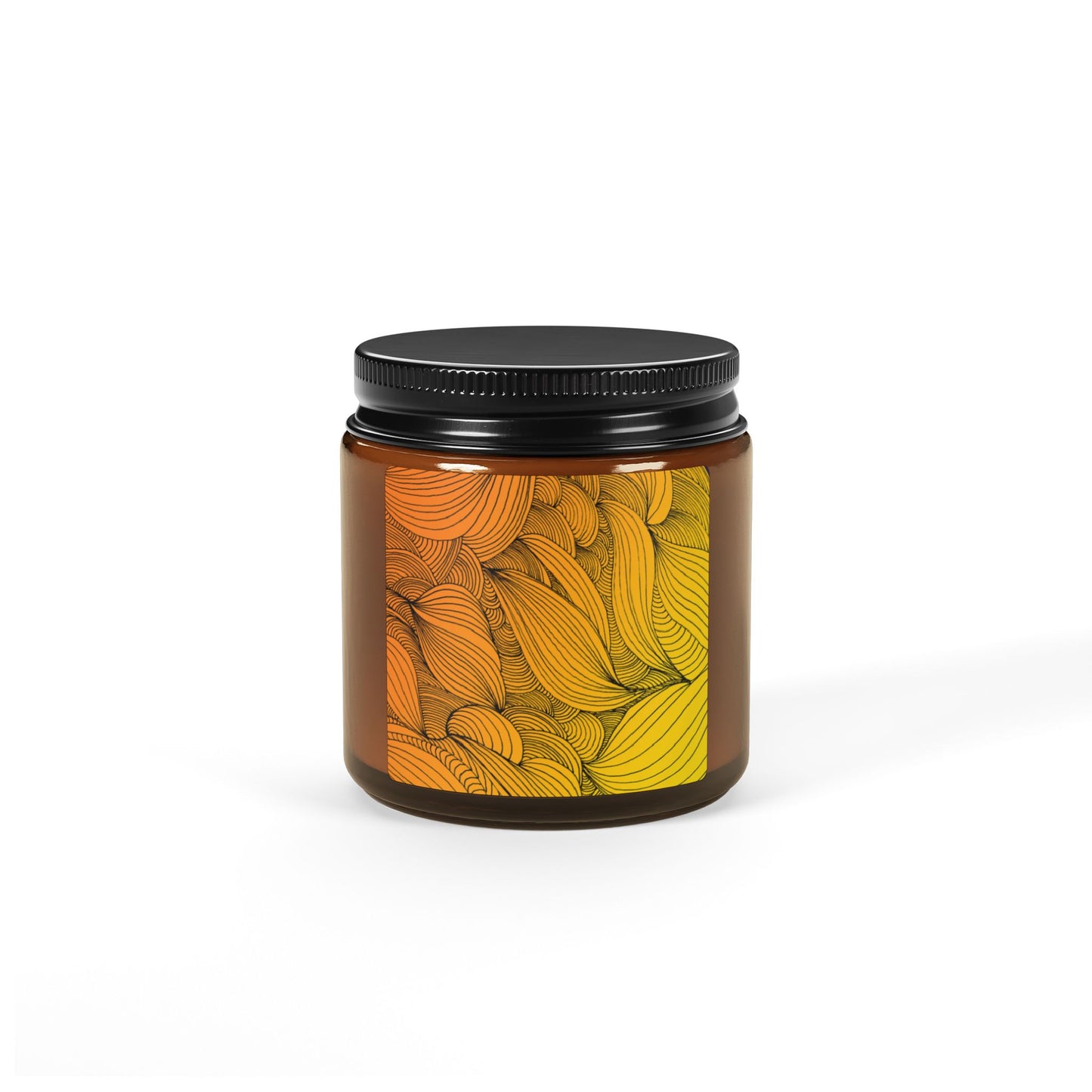 Illuminating Aromatic Floral Soy Candle in Amber Jar - Multi-Size Relaxation Spa Gift