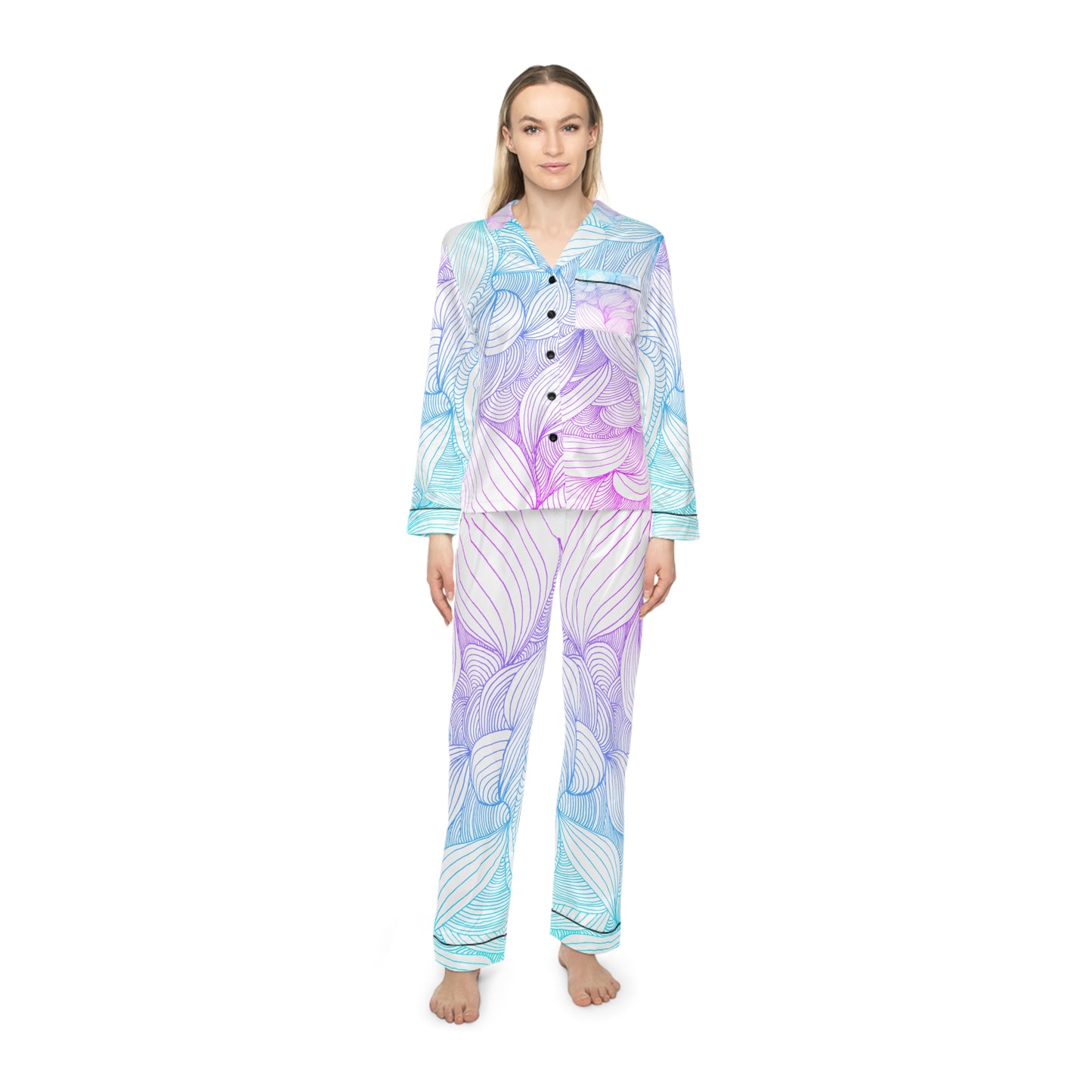 Women's Satin Pajama Set - Elegant Sleepwear