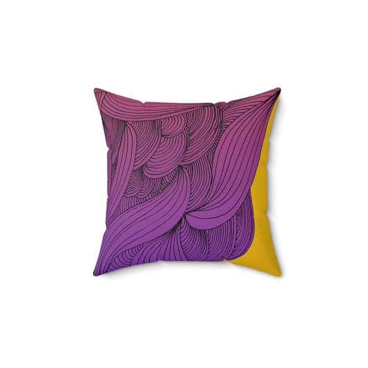 Whispers of Comfort-Spun Polyester Square Pillow